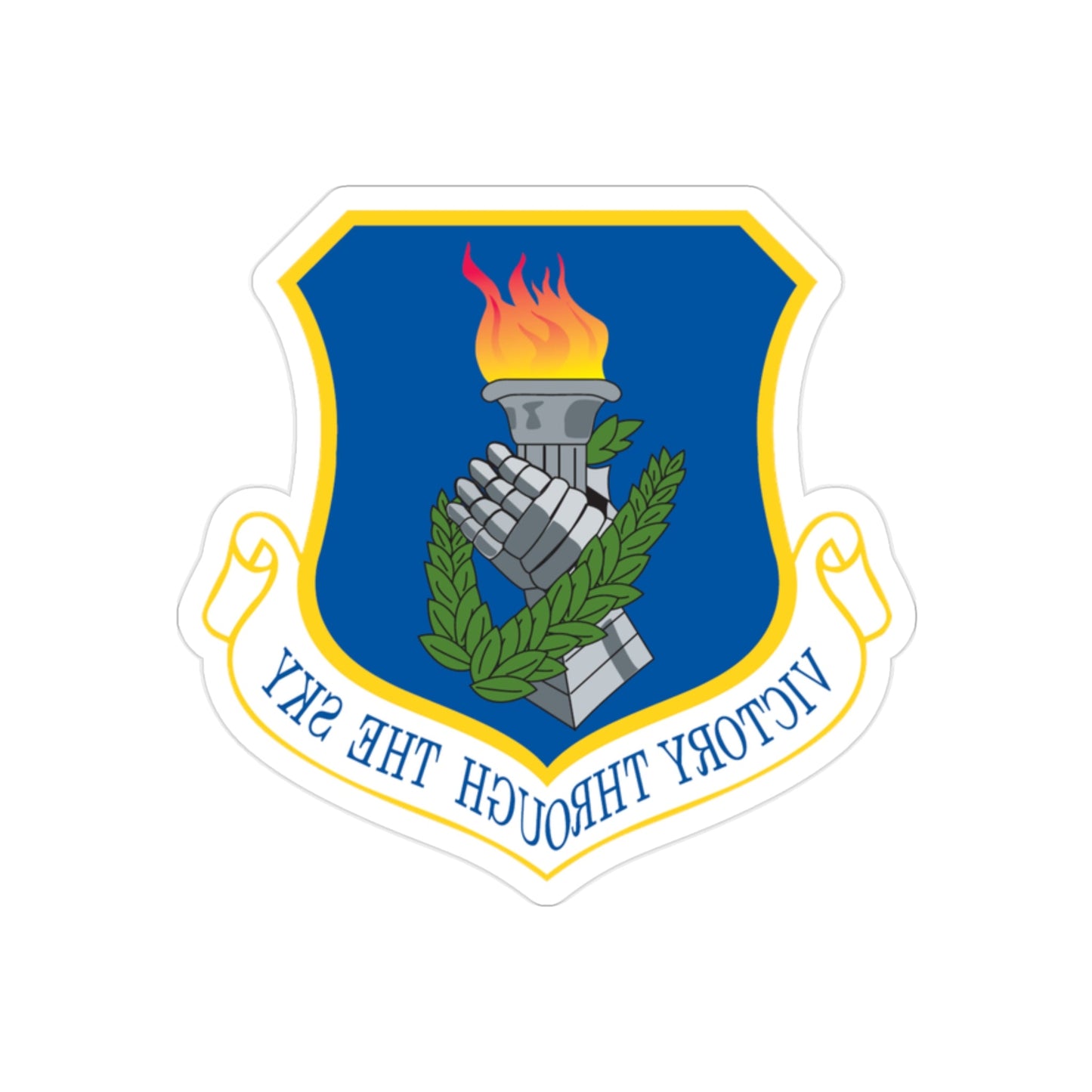 108th Air Refueling Wing (U.S. Air Force) REVERSE PRINT Transparent STICKER-2" × 2"-The Sticker Space