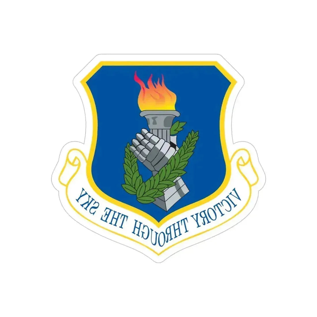 108th Air Refueling Wing (U.S. Air Force) REVERSE PRINT Transparent Die-Cut STICKER 5 Inch Die-Cut Transparent - The Sticker Space