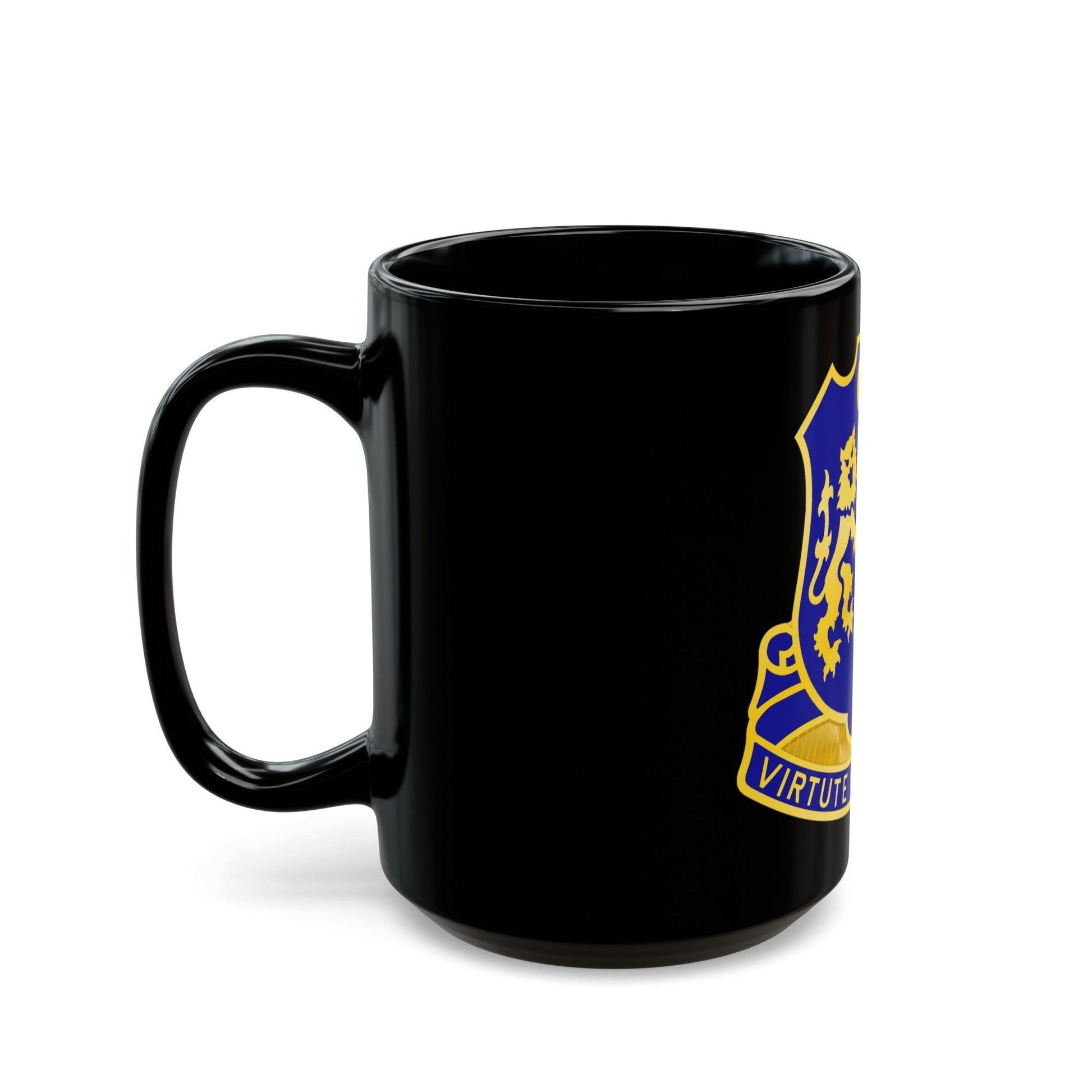 108th Infantry Regiment (U.S. Army) Black Coffee Mug-The Sticker Space