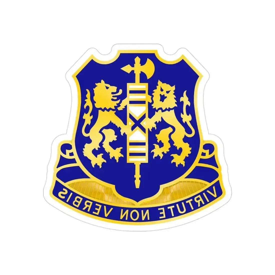 108th Infantry Regiment (U.S. Army) REVERSE PRINT Transparent Die-Cut STICKER 3 Inch Die-Cut Transparent - The Sticker Space