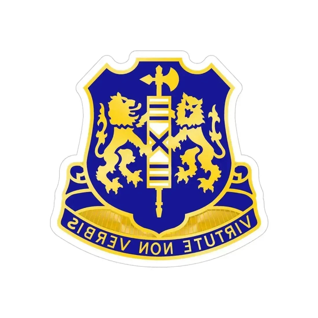 108th Infantry Regiment (U.S. Army) REVERSE PRINT Transparent Die-Cut STICKER 4 Inch Die-Cut Transparent - The Sticker Space