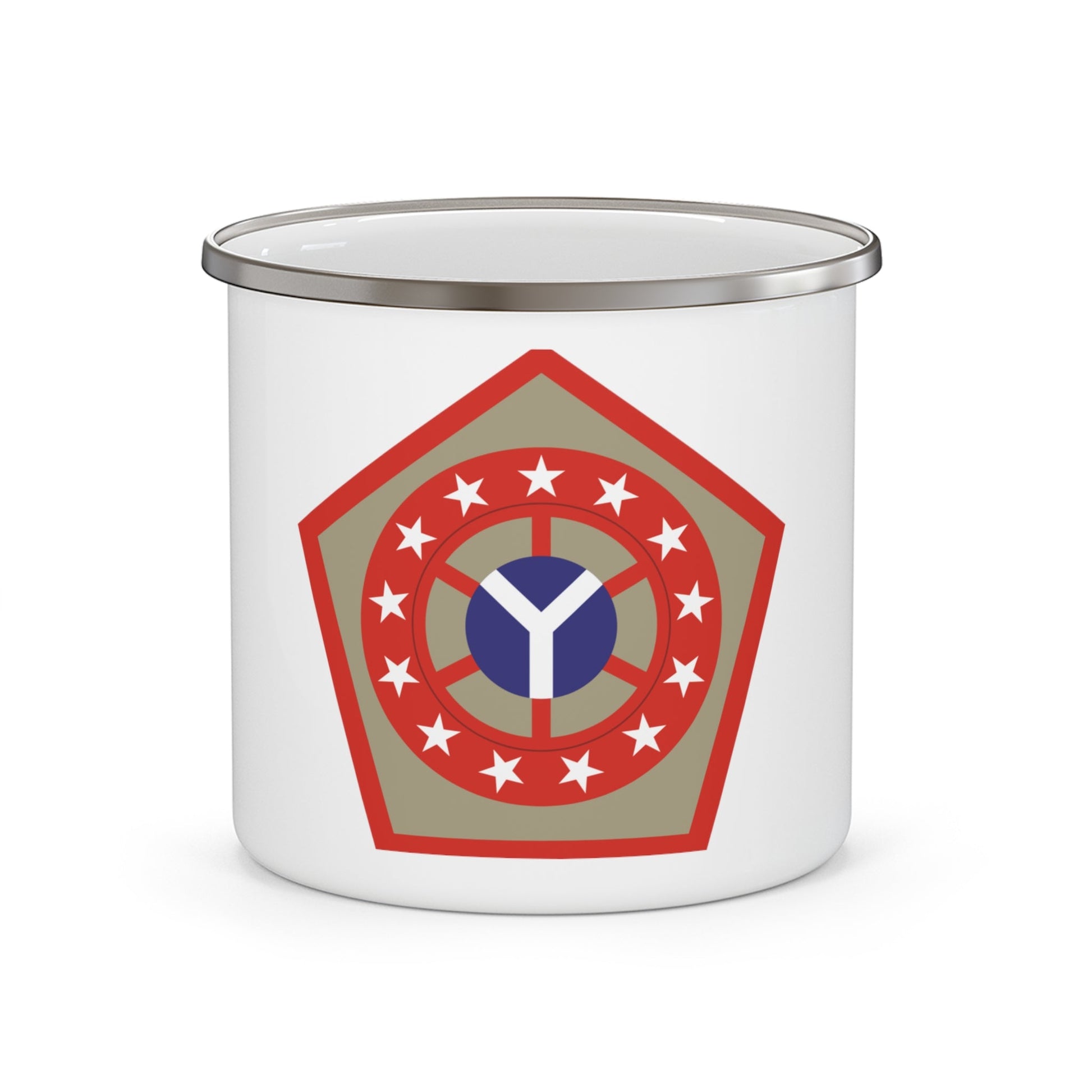 108th Sustainment Brigade (U.S. Army) 12oz Enamel Mug-12oz-The Sticker Space