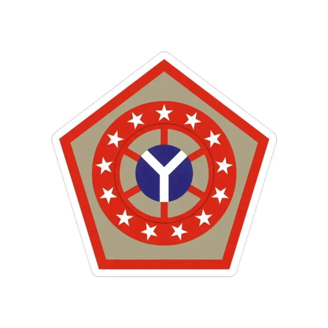 108th Sustainment Brigade (U.S. Army) REVERSE PRINT Transparent Die-Cut STICKER 2 Inch Die-Cut Transparent - The Sticker Space