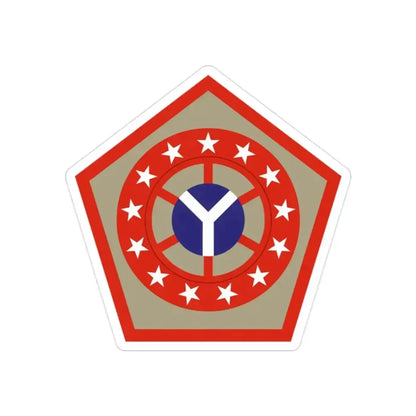 108th Sustainment Brigade (U.S. Army) REVERSE PRINT Transparent Die-Cut STICKER 2 Inch Die-Cut Transparent - The Sticker Space