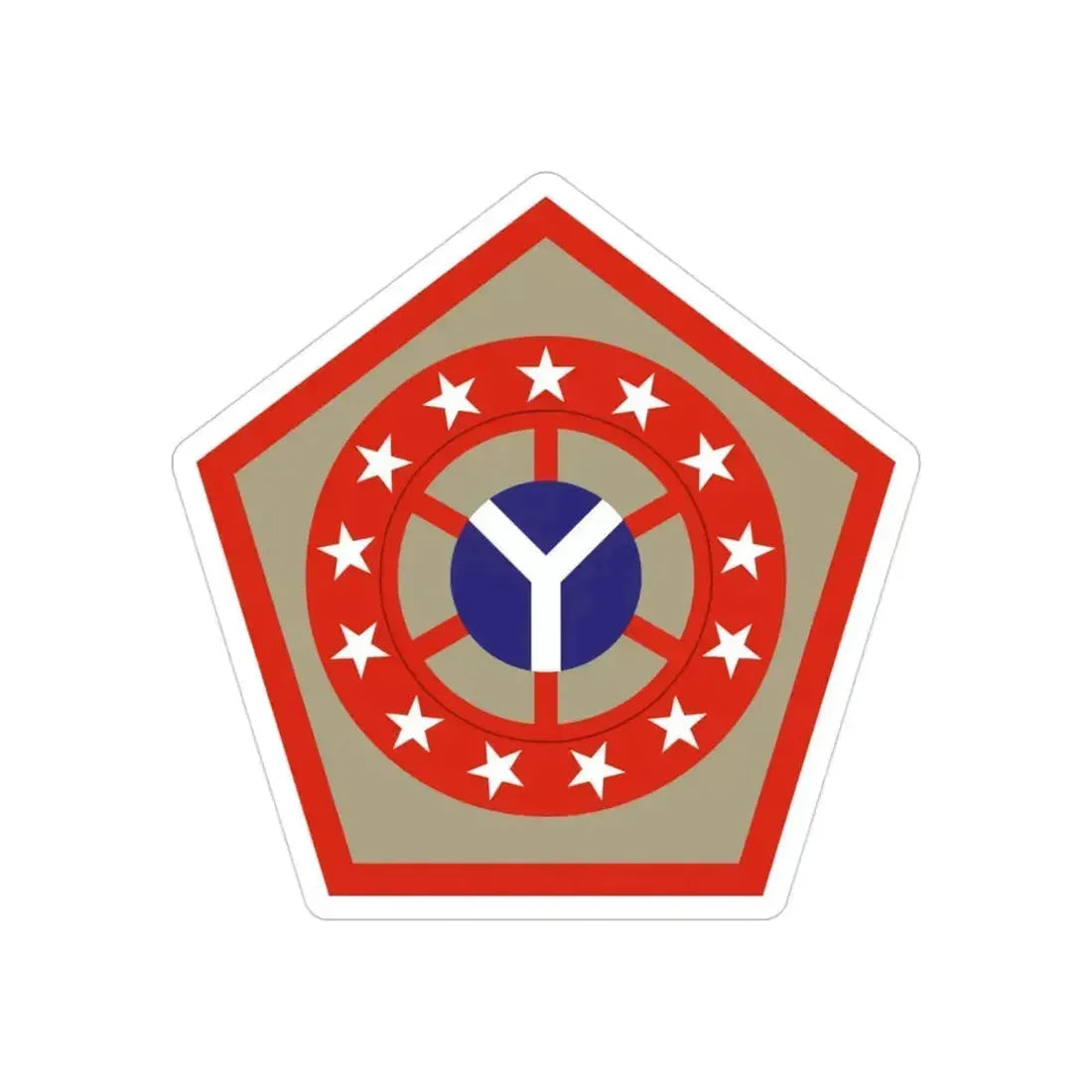 108th Sustainment Brigade (U.S. Army) REVERSE PRINT Transparent Die-Cut STICKER 3 Inch Die-Cut Transparent - The Sticker Space