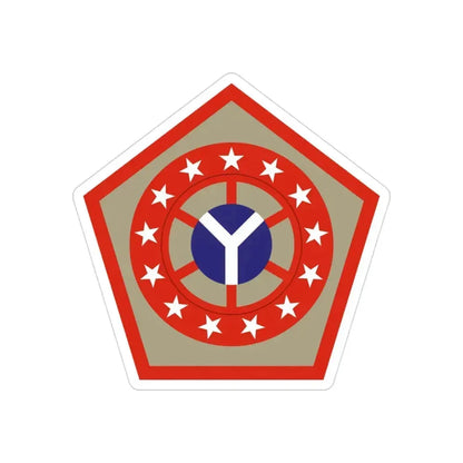 108th Sustainment Brigade (U.S. Army) REVERSE PRINT Transparent Die-Cut STICKER 3 Inch Die-Cut Transparent - The Sticker Space