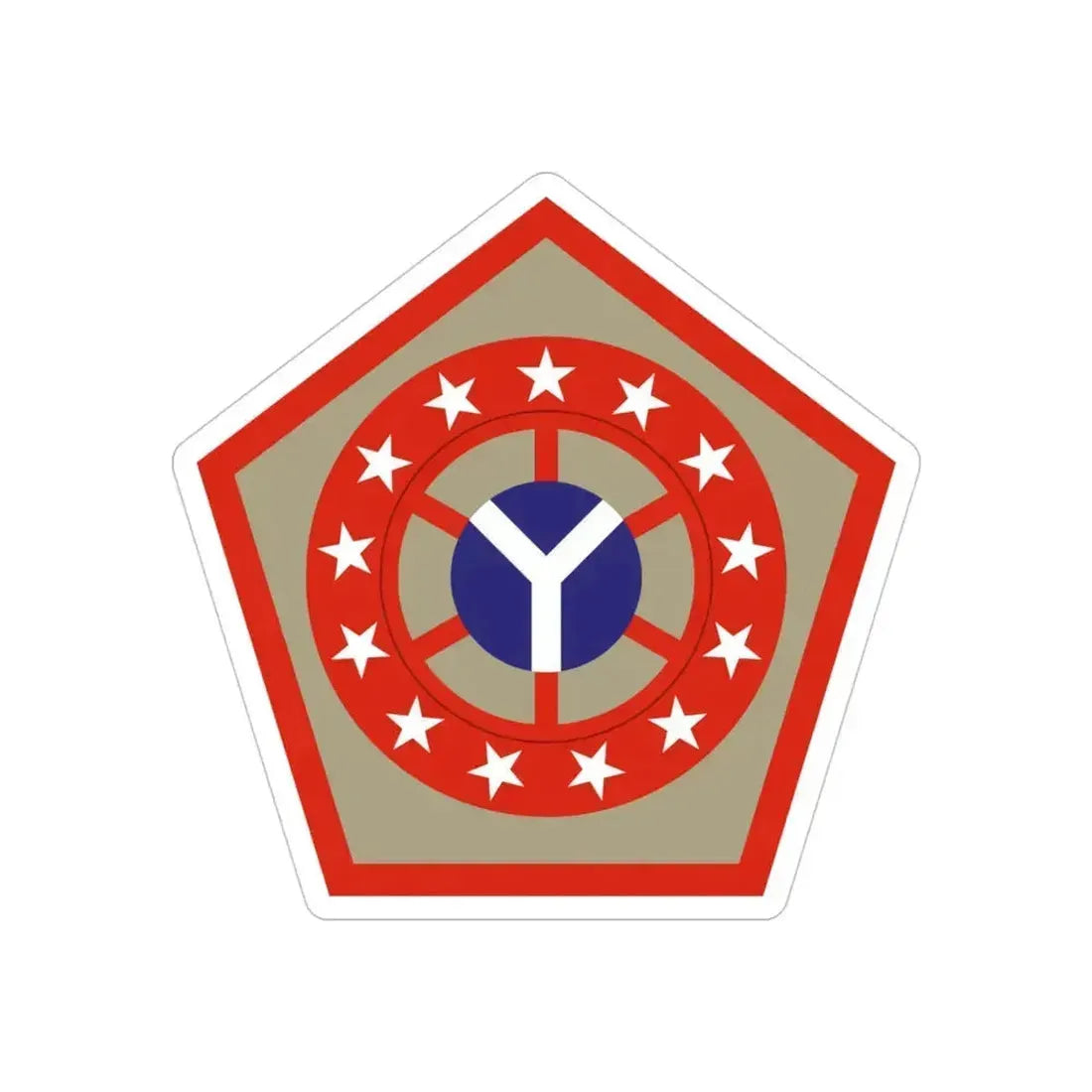 108th Sustainment Brigade (U.S. Army) REVERSE PRINT Transparent Die-Cut STICKER 4 Inch Die-Cut Transparent - The Sticker Space