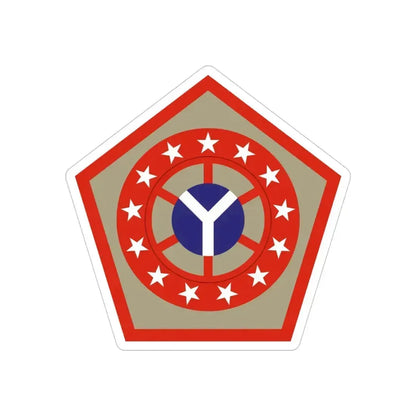 108th Sustainment Brigade (U.S. Army) REVERSE PRINT Transparent Die-Cut STICKER 4 Inch Die-Cut Transparent - The Sticker Space