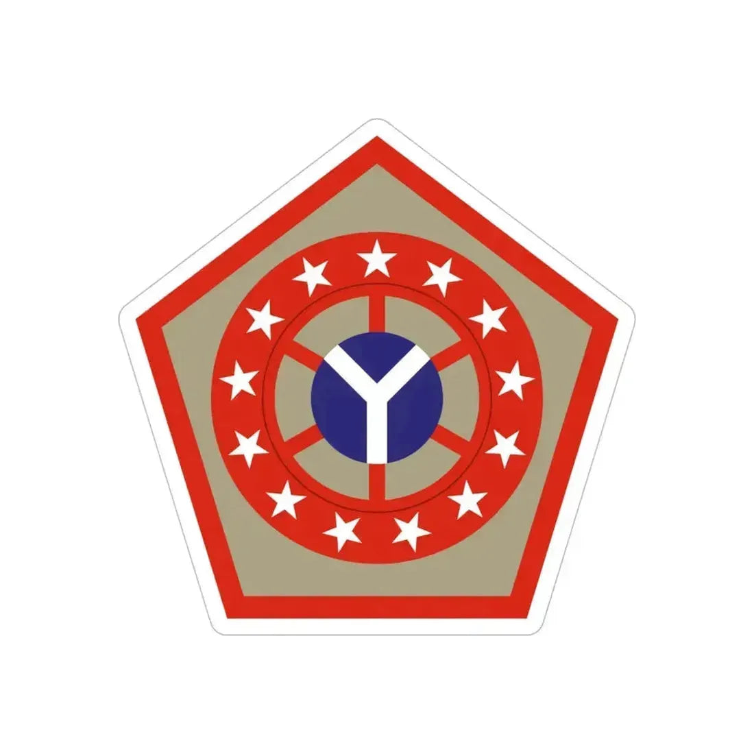 108th Sustainment Brigade (U.S. Army) REVERSE PRINT Transparent Die-Cut STICKER 6 Inch Die-Cut Transparent - The Sticker Space