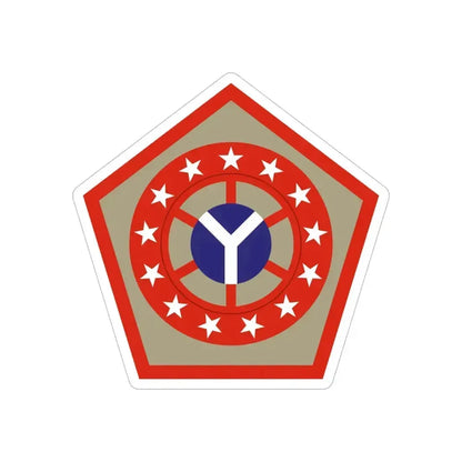 108th Sustainment Brigade (U.S. Army) REVERSE PRINT Transparent Die-Cut STICKER 6 Inch Die-Cut Transparent - The Sticker Space