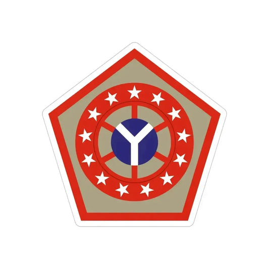 108th Sustainment Brigade (U.S. Army) REVERSE PRINT Transparent Die-Cut STICKER 6 Inch Die-Cut Transparent - The Sticker Space