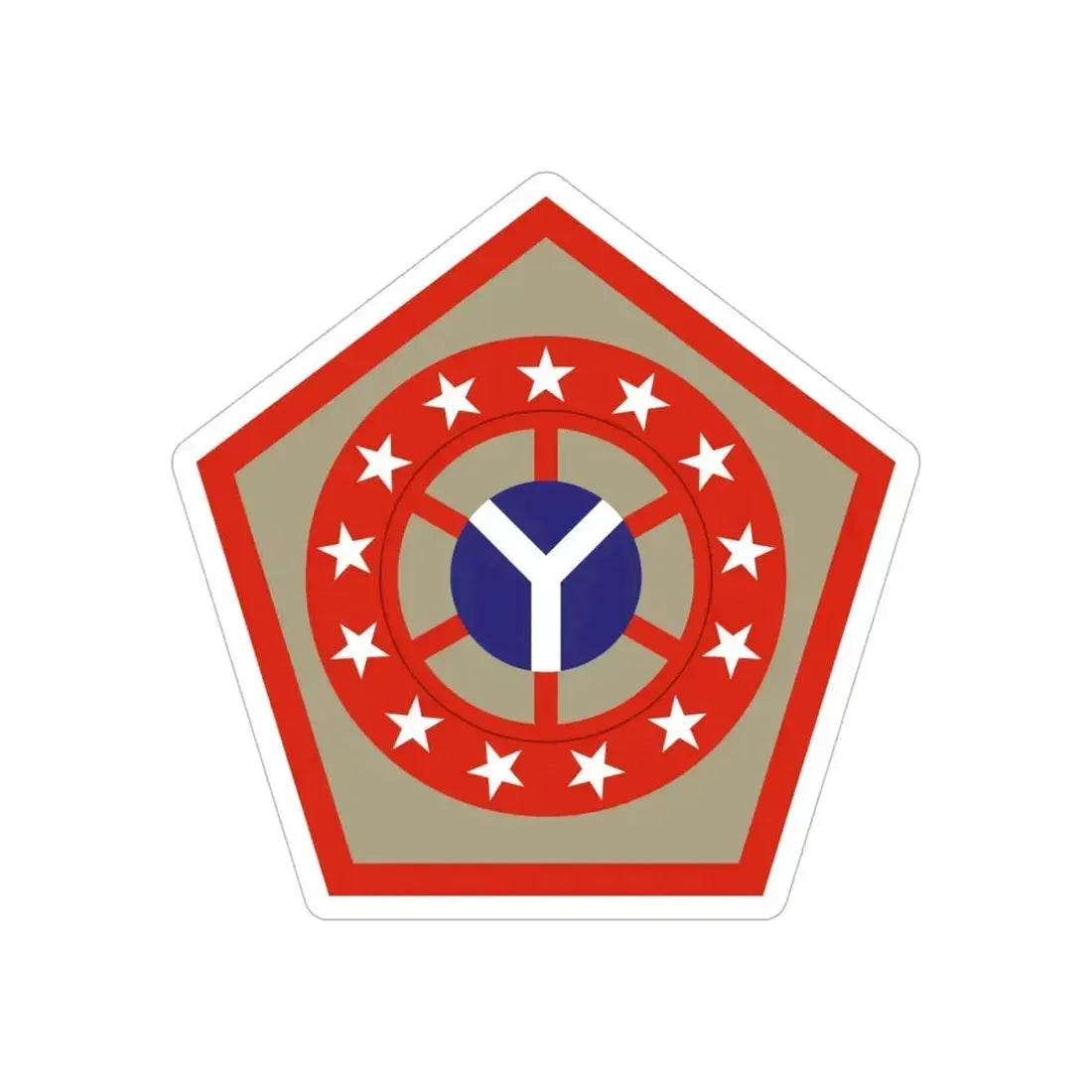 108th Sustainment Brigade (U.S. Army) REVERSE PRINT Transparent Die-Cut STICKER - The Sticker Space