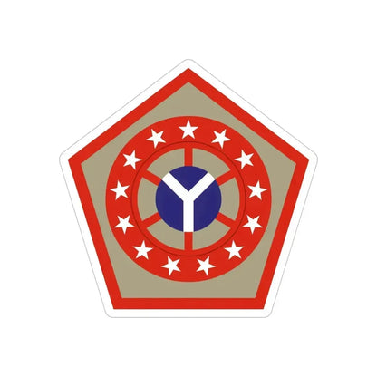 108th Sustainment Brigade (U.S. Army) REVERSE PRINT Transparent Die-Cut STICKER - The Sticker Space