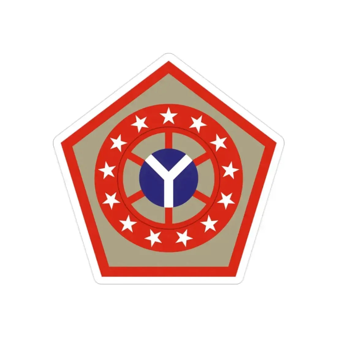 108th Sustainment Brigade (U.S. Army) REVERSE PRINT Transparent Die-Cut STICKER - The Sticker Space