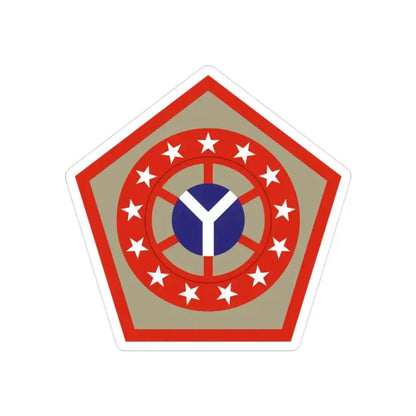 108th Sustainment Brigade (U.S. Army) REVERSE PRINT Transparent Die-Cut STICKER - The Sticker Space