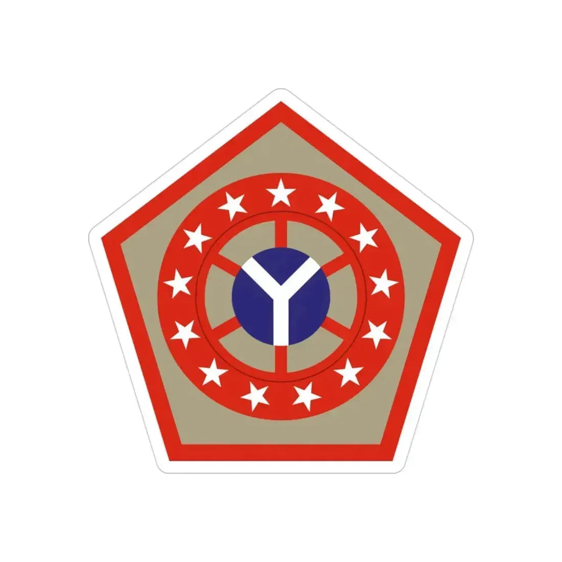 108th Sustainment Brigade (U.S. Army) REVERSE PRINT Transparent Die-Cut STICKER - The Sticker Space