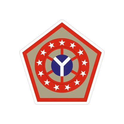 108th Sustainment Brigade (U.S. Army) REVERSE PRINT Transparent Die-Cut STICKER - The Sticker Space