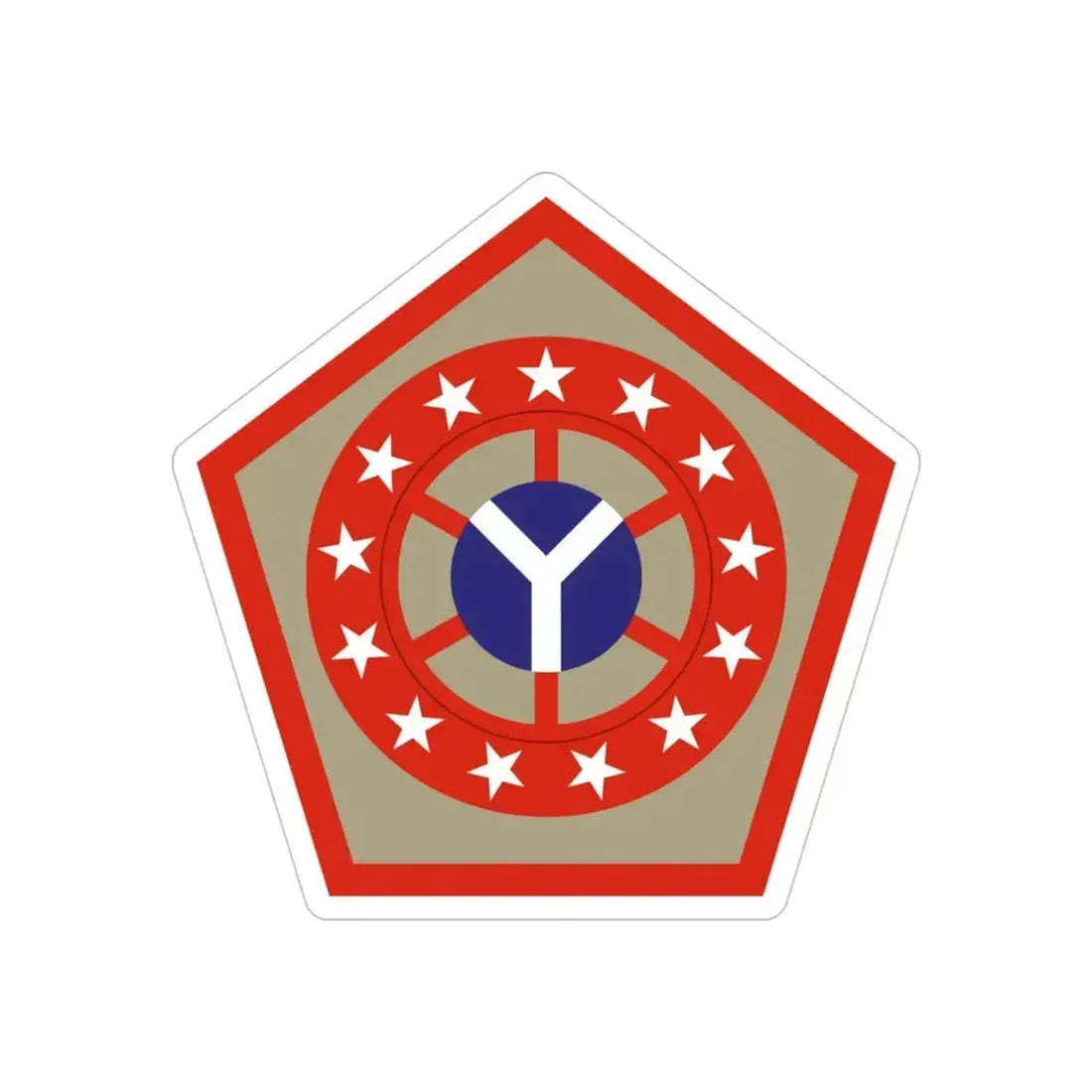 108th Sustainment Brigade (U.S. Army) REVERSE PRINT Transparent Die-Cut STICKER - The Sticker Space