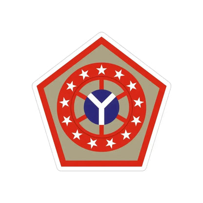 108th Sustainment Brigade (U.S. Army) REVERSE PRINT Transparent Die-Cut STICKER - The Sticker Space