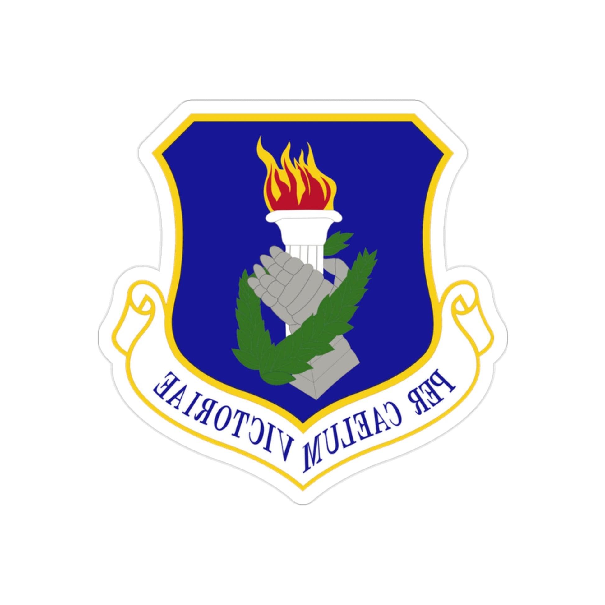 108th Wing (U.S. Air Force) REVERSE PRINT Transparent STICKER-2" × 2"-The Sticker Space