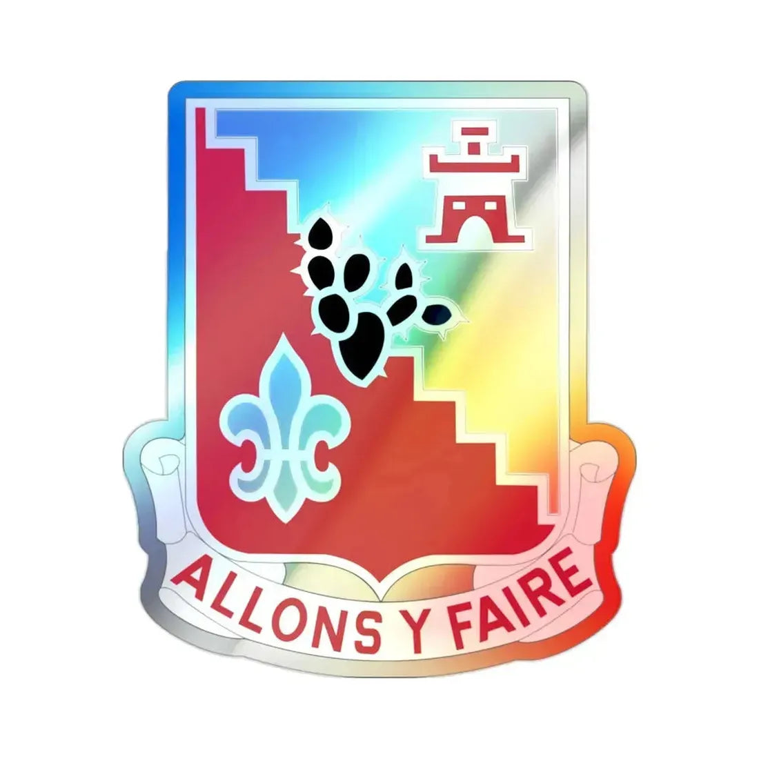 109 Engineer Battalion (U.S. Army) Holographic STICKER Die-Cut Vinyl Decal - The Sticker Space