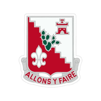 109 Engineer Battalion (U.S. Army) Transparent STICKER Die-Cut Vinyl Decal 4 Inch - The Sticker Space