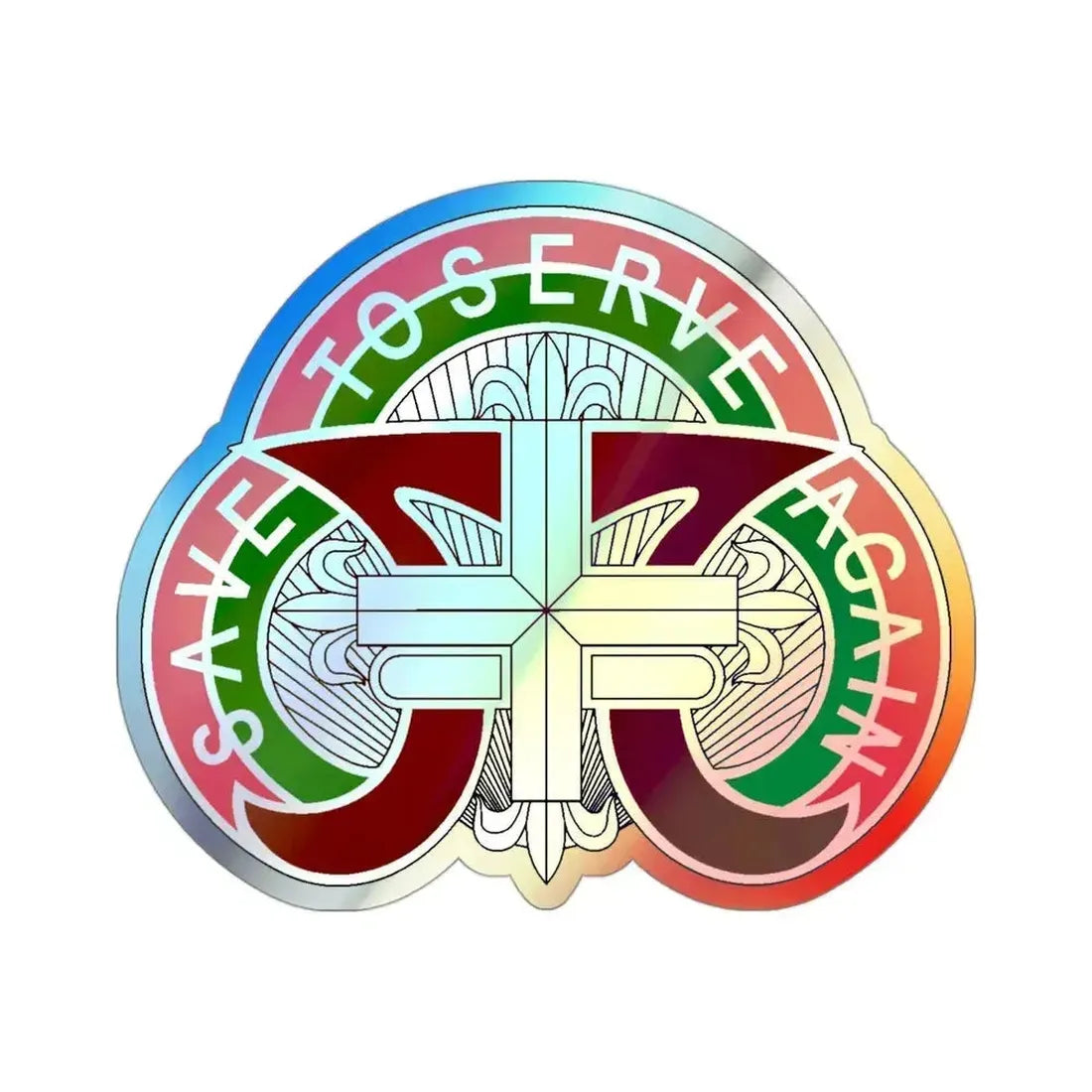 109 Medical Battalion (U.S. Army) Holographic STICKER Die-Cut Vinyl Decal 3 Inch Holographic - The Sticker Space