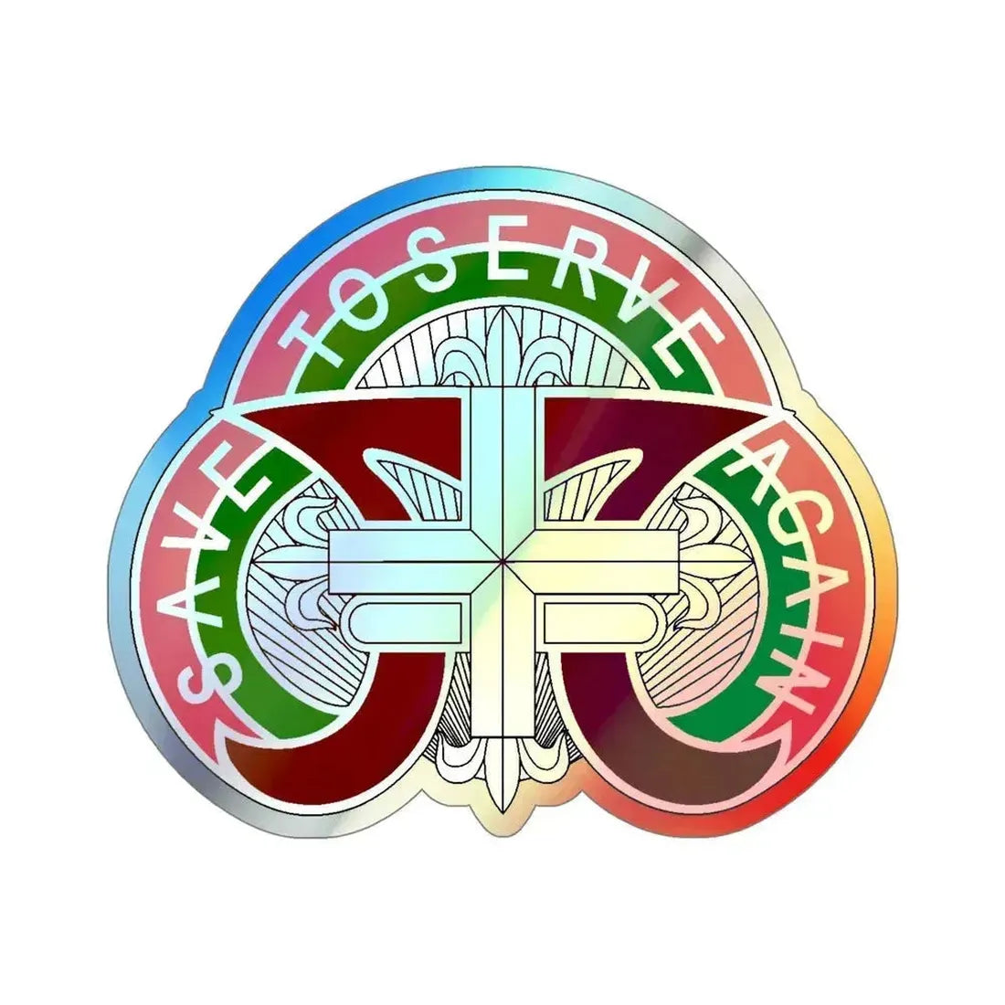 109 Medical Battalion (U.S. Army) Holographic STICKER Die-Cut Vinyl Decal 5 Inch Holographic - The Sticker Space