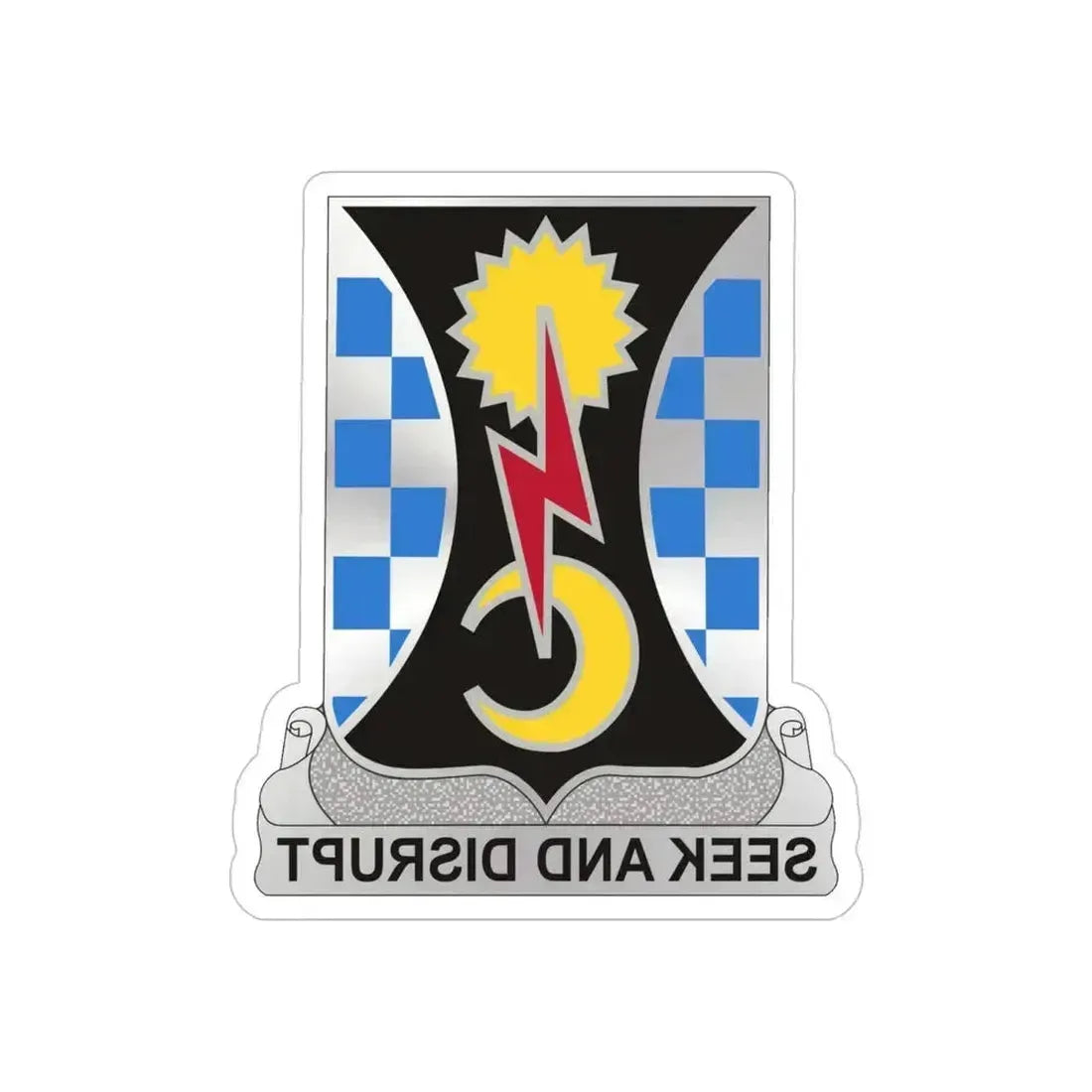 109 Military Intelligence Battalion (U.S. Army) REVERSE PRINT Transparent Die-Cut STICKER 6 Inch Die-Cut Transparent - The Sticker Space