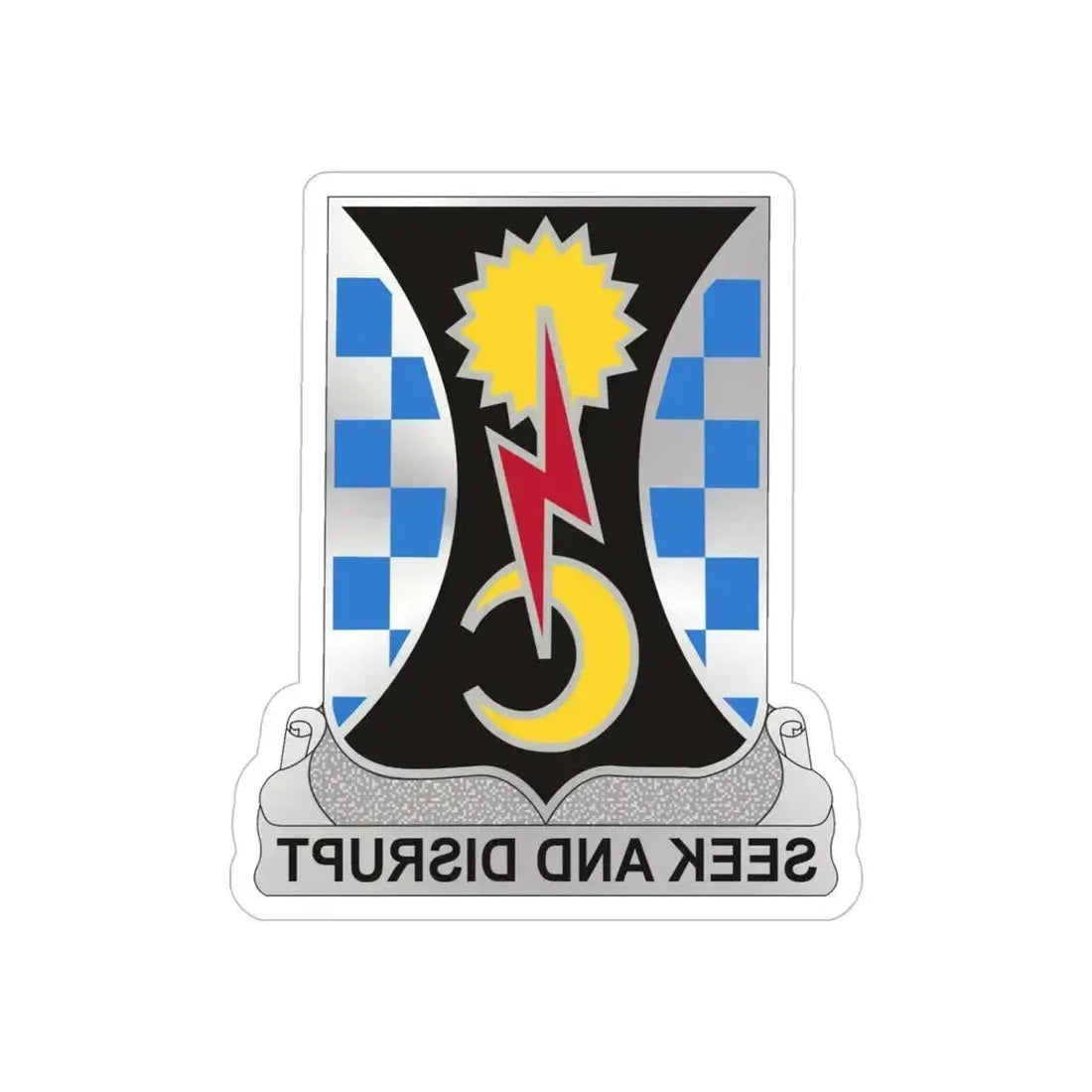 109 Military Intelligence Battalion (U.S. Army) REVERSE PRINT Transparent Die-Cut STICKER - The Sticker Space