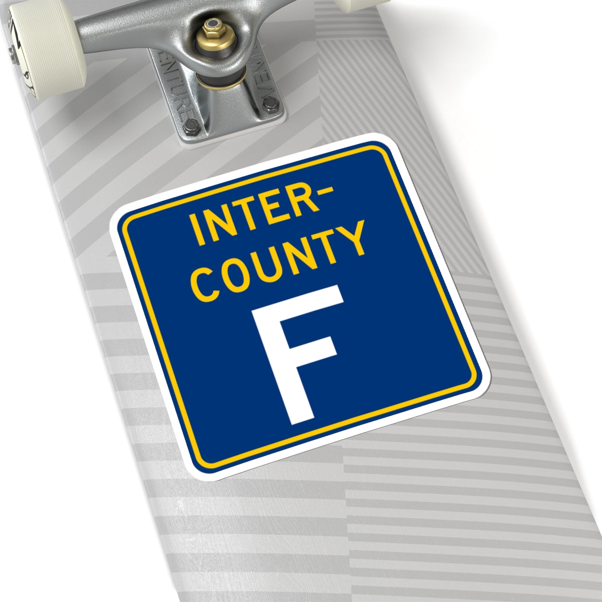 Inter County Route F MN (Minnesota) (Road Sign) STICKER Vinyl Kiss-Cut Decal