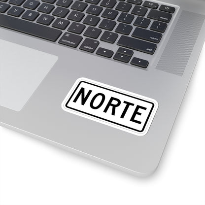 North plate small es (Puerto Rico) (Road Sign) STICKER Vinyl Kiss-Cut Decal