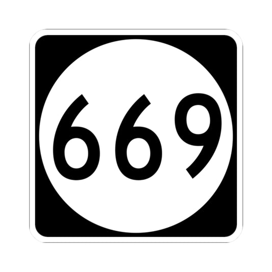 PR tertiary 669 (Puerto Rico) (Road Sign) STICKER Vinyl Kiss-Cut Decal