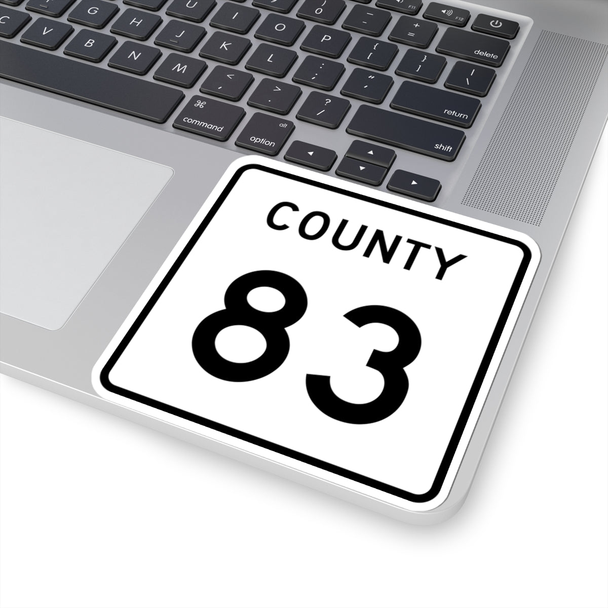 County 83 square (Minnesota) (Road Sign) STICKER Vinyl Kiss-Cut Decal