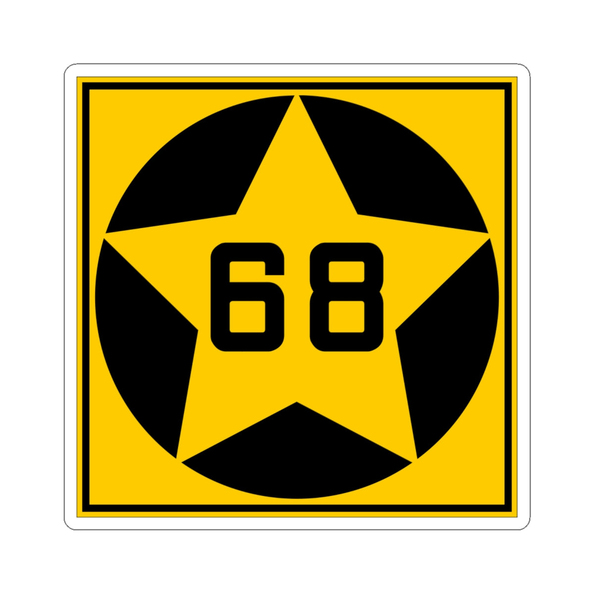 MN-68 1920 (Minnesota) (Road Sign) STICKER Vinyl Kiss-Cut Decal