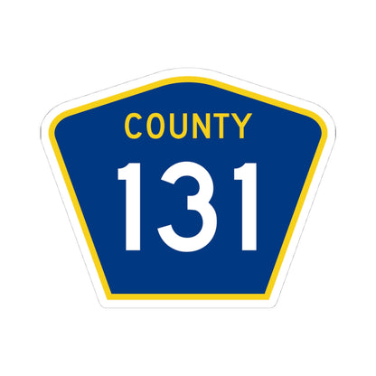 County 131 MN (Minnesota) (Road Sign) STICKER Vinyl Kiss-Cut Decal