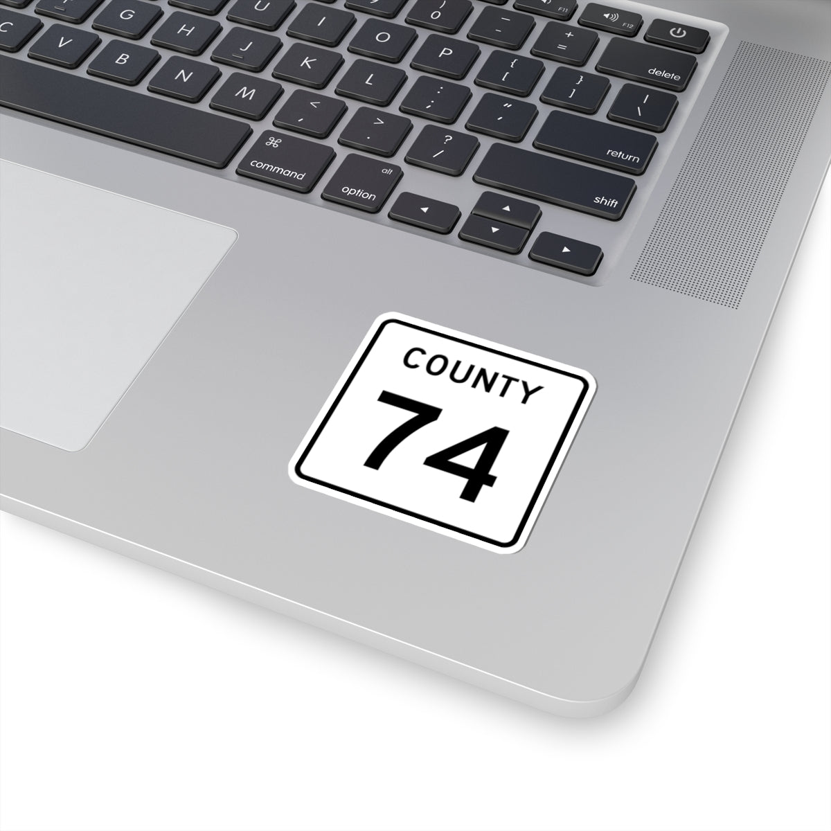 County 74 square (Minnesota) (Road Sign) STICKER Vinyl Kiss-Cut Decal