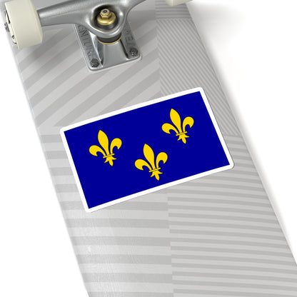 Cultural flag of Ile-de-France (France) STICKER Vinyl Kiss-Cut Decal