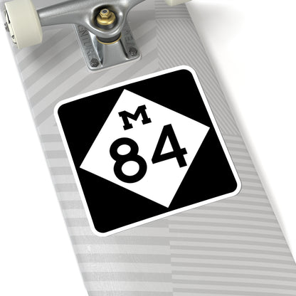 M-84 (Michigan) (Road Sign) STICKER Vinyl Kiss-Cut Decal