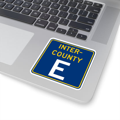 Inter County Route E MN (Minnesota) (Road Sign) STICKER Vinyl Kiss-Cut Decal