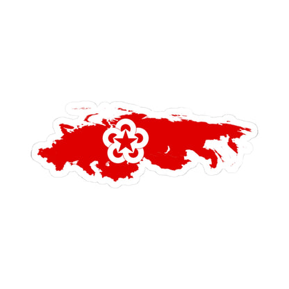 Flag-map of Comecon 1962-1964 (Russia) STICKER Vinyl Kiss-Cut Decal