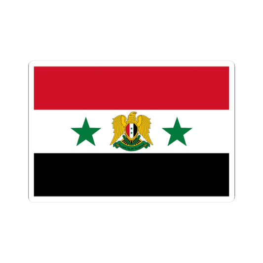 Flag of the Minister of Defense of Syria 1980-2024 (Syria) STICKER Vinyl Kiss-Cut Decal