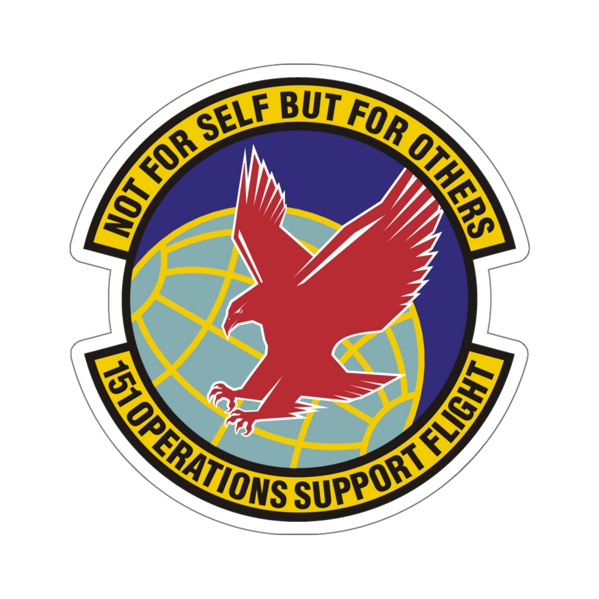 151st Operations Support Flight (U.S. Air Force) STICKER Vinyl Kiss-Cut Decal-6 Inch-White-The Sticker Space