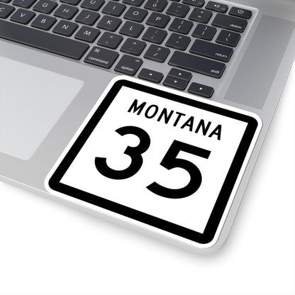 MT-35 (Montana) (Road Sign) STICKER Vinyl Kiss-Cut Decal