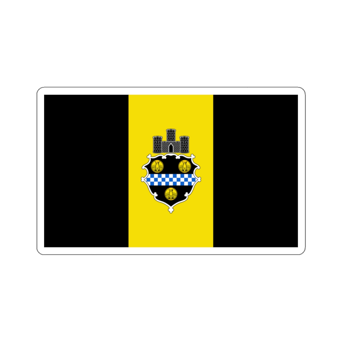 Flag of Pittsburgh, Pennsylvania - STICKER Vinyl Kiss-Cut Decal