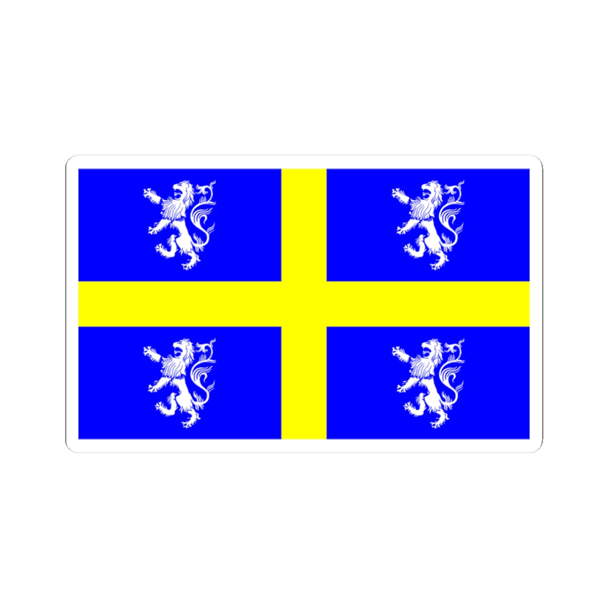 Flag of the Diocese of Durham (England) STICKER Vinyl Kiss-Cut Decal
