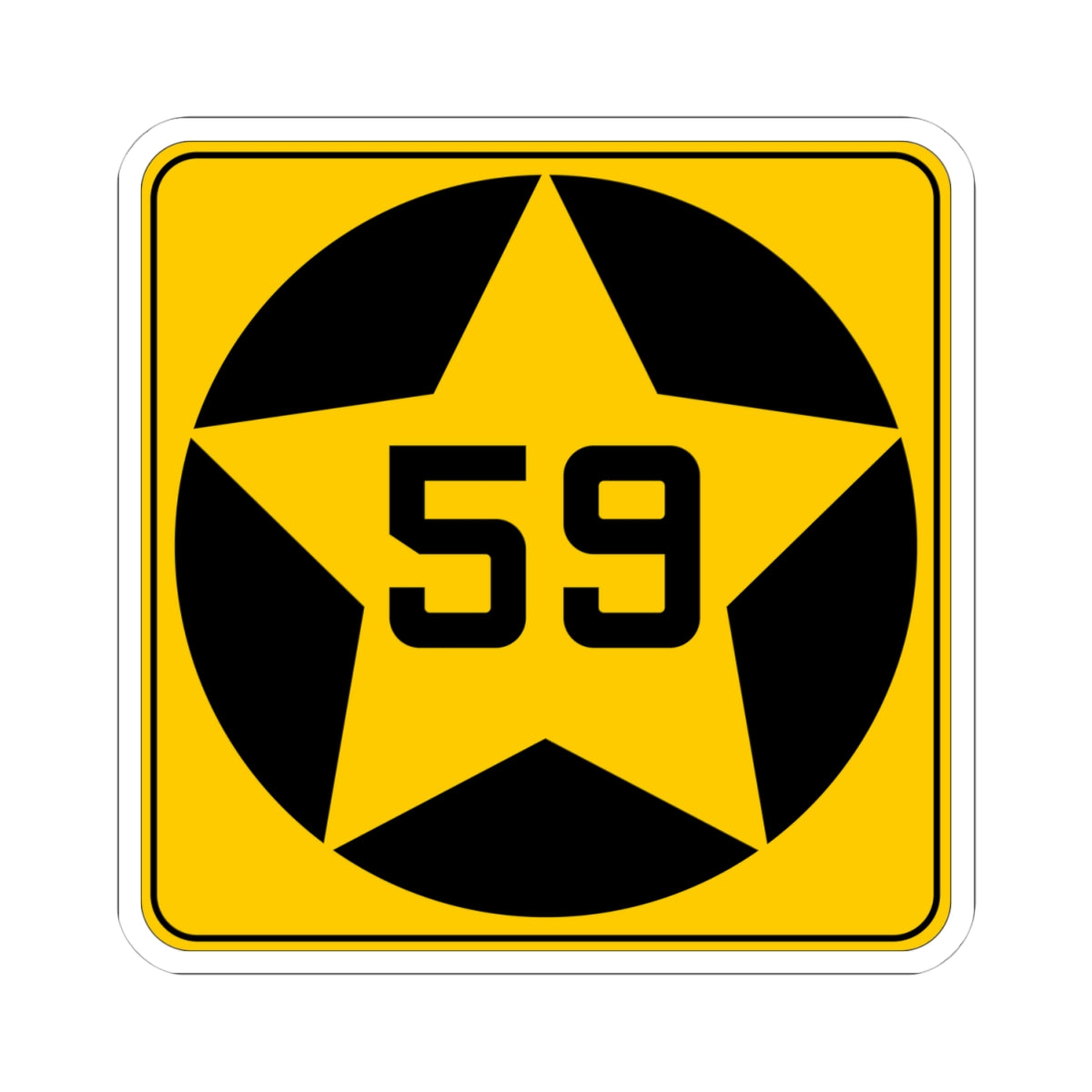 MN-59 1920 (Minnesota) (Road Sign) STICKER Vinyl Kiss-Cut Decal