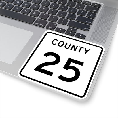 County 25 square (Minnesota) (Road Sign) STICKER Vinyl Kiss-Cut Decal