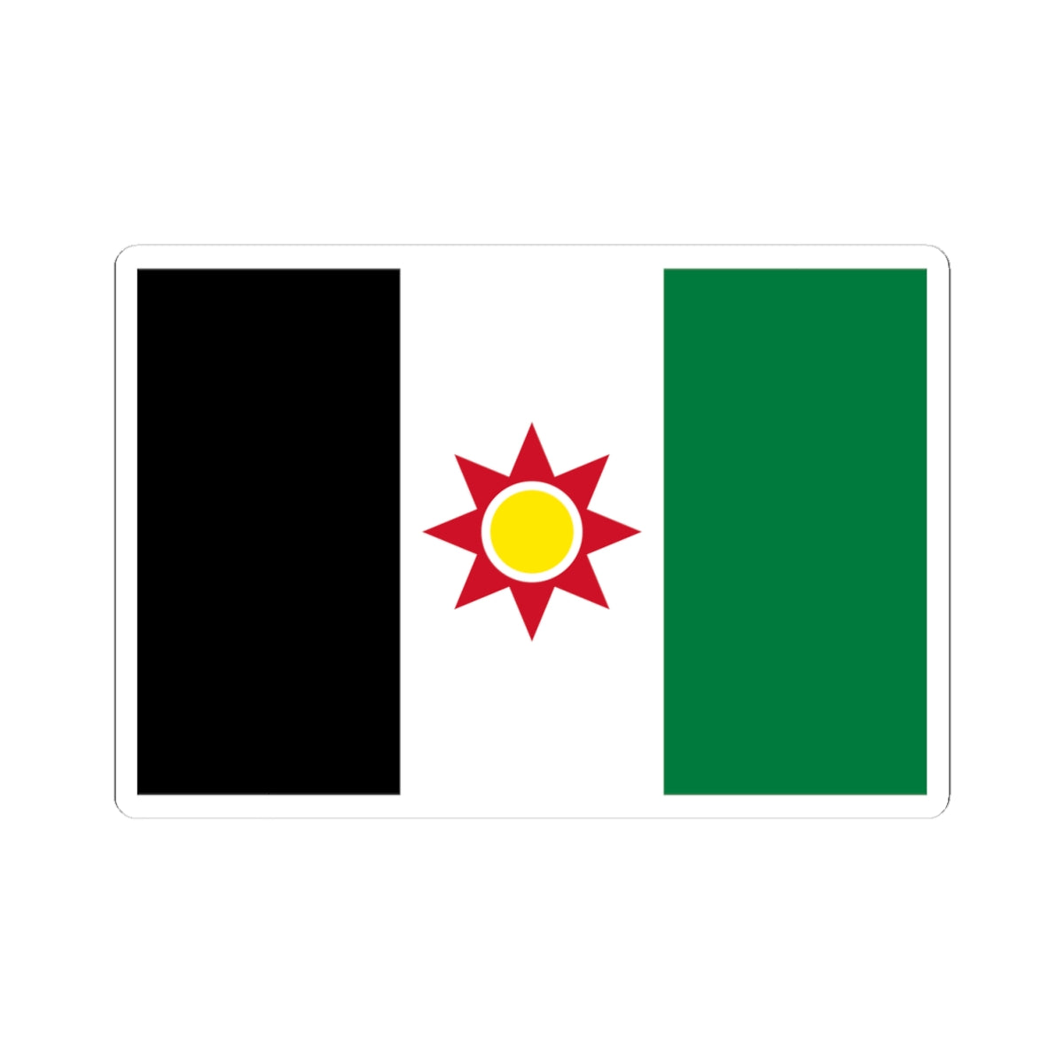 Flag of Iraq 1959-1963 3-2 (Iraq) STICKER Vinyl Kiss-Cut Decal