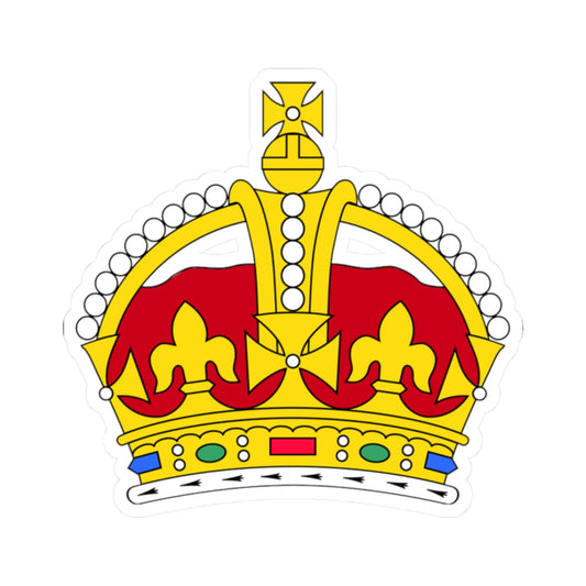 1901 pattern Tudor Crown plain 2D (United Kingdom) (Coat of Arms) STICKER Vinyl Kiss-Cut Decal